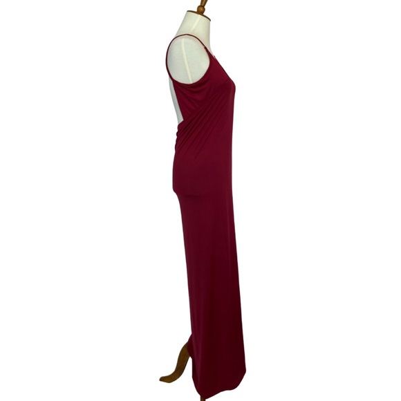 Sexy Wine Red Sling Wrap Maxi Dress Beach Coverup - Picture 10 of 14